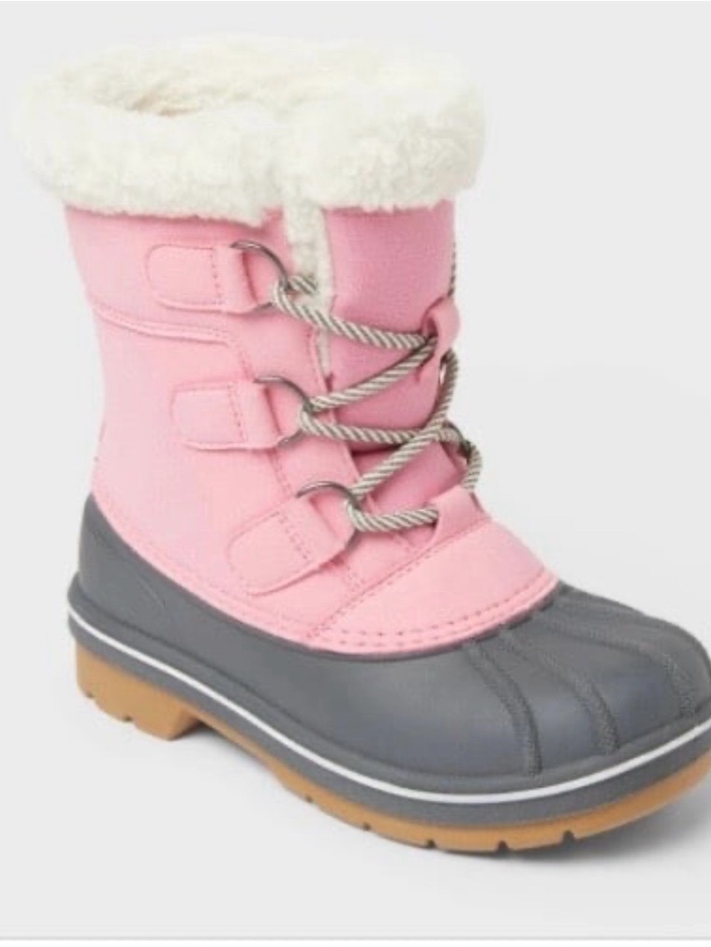 Kids' Kit Waterproof Snow Boots - Cat & Jack™ Pink Big girl Size 5 New